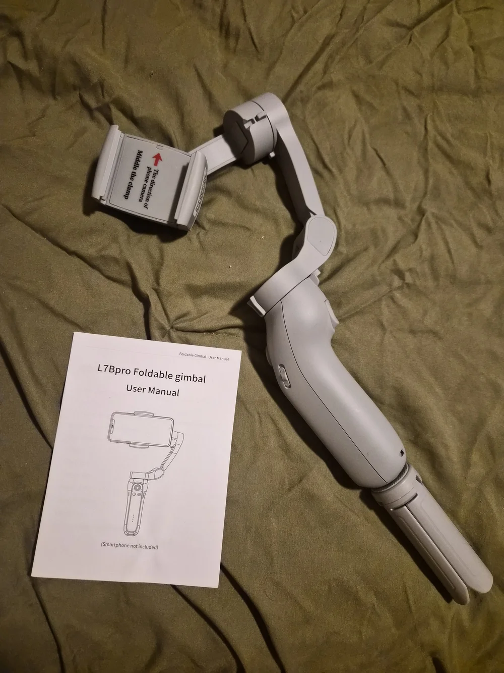 Silver Smartphone Gimbal Stabilizer with Tripod